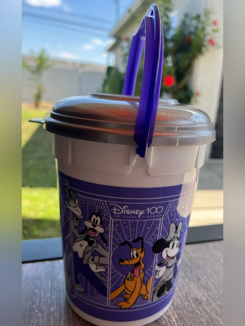✨Disney 100 Years of Wonder Souvenir Popcorn Bucket 2023✨ Purple/White/Silver